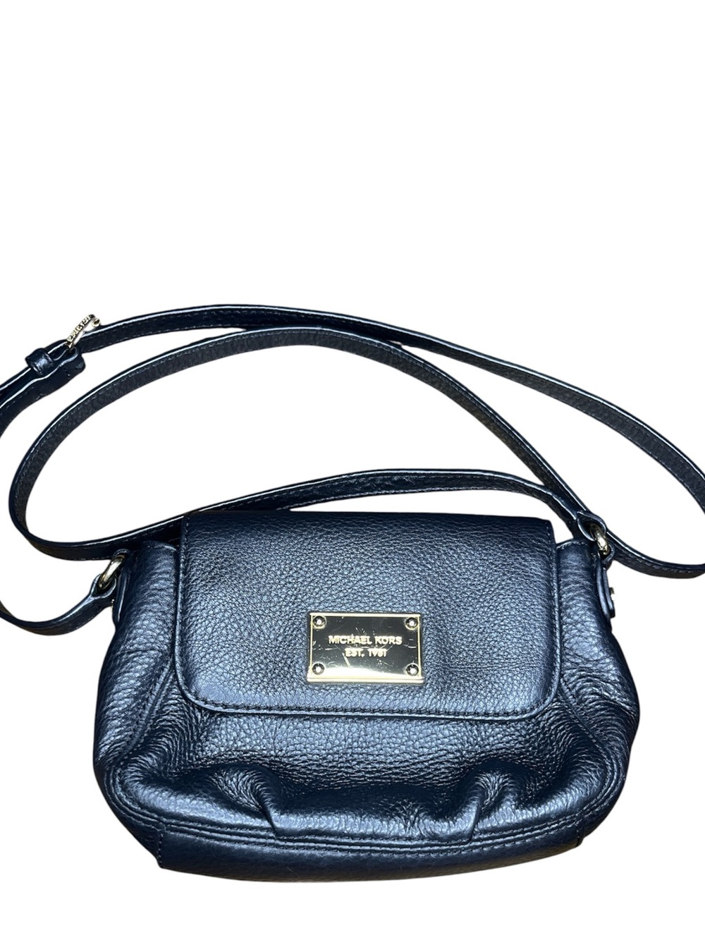 Michael Kors Black Pebbled Leather Crossbody